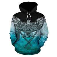 American Samoa Polynesian Hoodie Eagle Beach - Polynesian Pride
