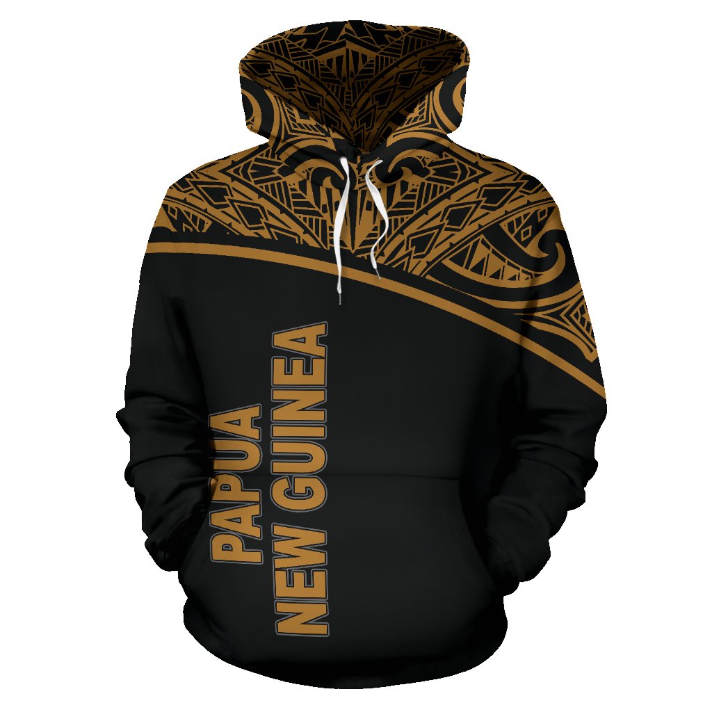 Papua New Guinea Polynesian ll Over Hoodie Gold Curve - Polynesian Pride