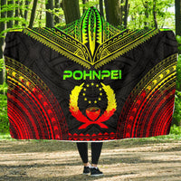 Pohnpei Polynesian Chief Hooded Blanket - Reggae Version Hooded Blanket Reggae - Polynesian Pride