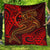 Guam Polynesian Premium Quilt - Red Shark Polynesian Tattoo Red - Polynesian Pride