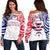 Hawaiian Kanaka Women's Off Shoulder Sweater Flag Nation Demodern White AH White - Polynesian Pride