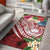 Polynesian Samoa Area Rug - Summer Plumeria (Red) Red - Polynesian Pride