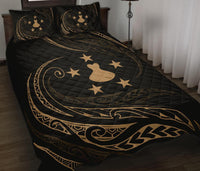 Austral Islands Quilt Bed Set - Gold - Frida Style - Polynesian Pride