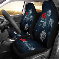 Hawaii Ohana Turtle Hibiscus Galaxy Car Seat Cover - Polynesian Pride