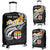 Fiji Custom Personalised Luggage Covers - Fiji Seal Polynesian Patterns Plumeria (Black) - Polynesian Pride