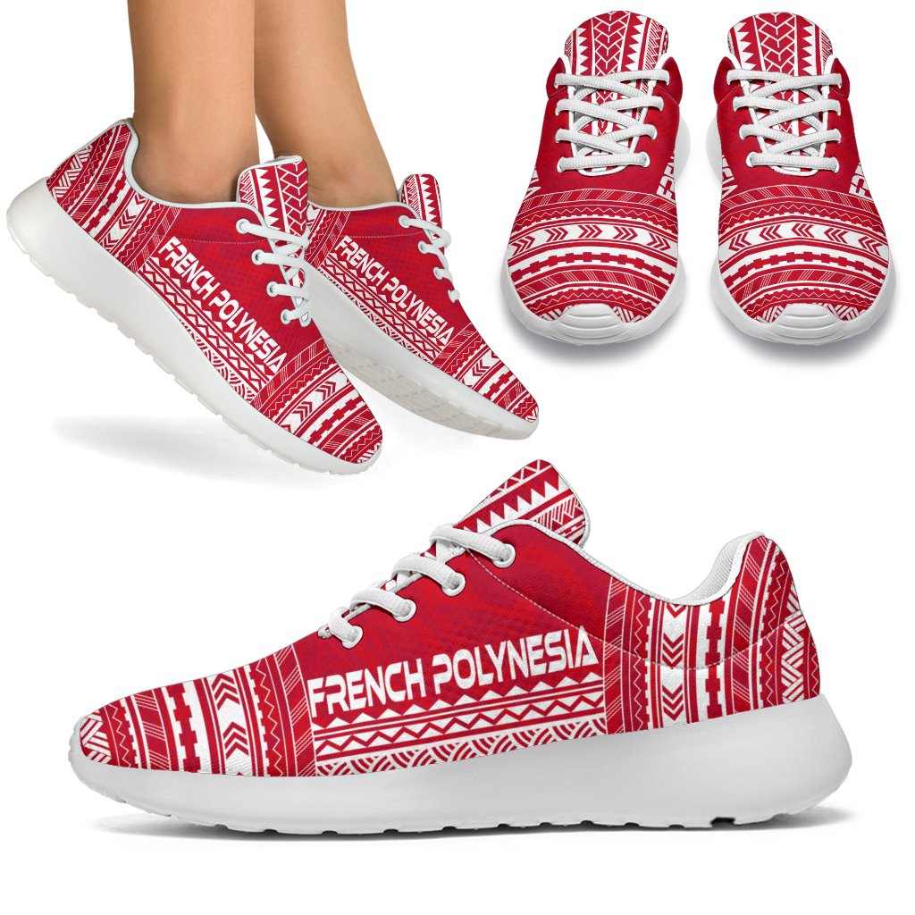 French Polynesia Sporty Sneakers - Polynesian Chief Flag Version White - Polynesian Pride