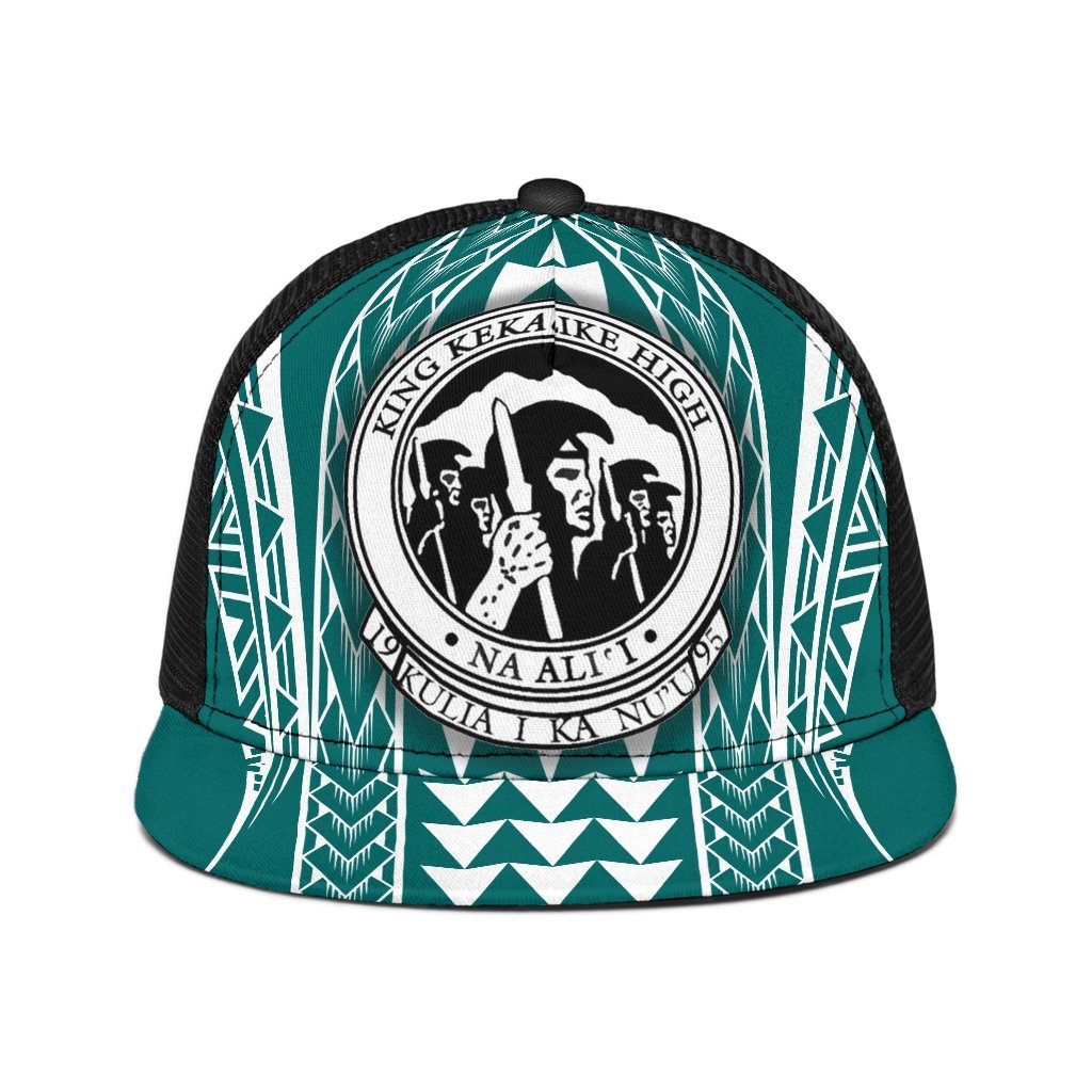 Hawaii - King Kekaulike High Trucker Hat - AH Trucker Hat Universal Fit Green - Polynesian Pride
