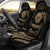 Tahiti Polynesian Car Seat Covers - Gold Tribal Wave Universal Fit Black - Polynesian Pride