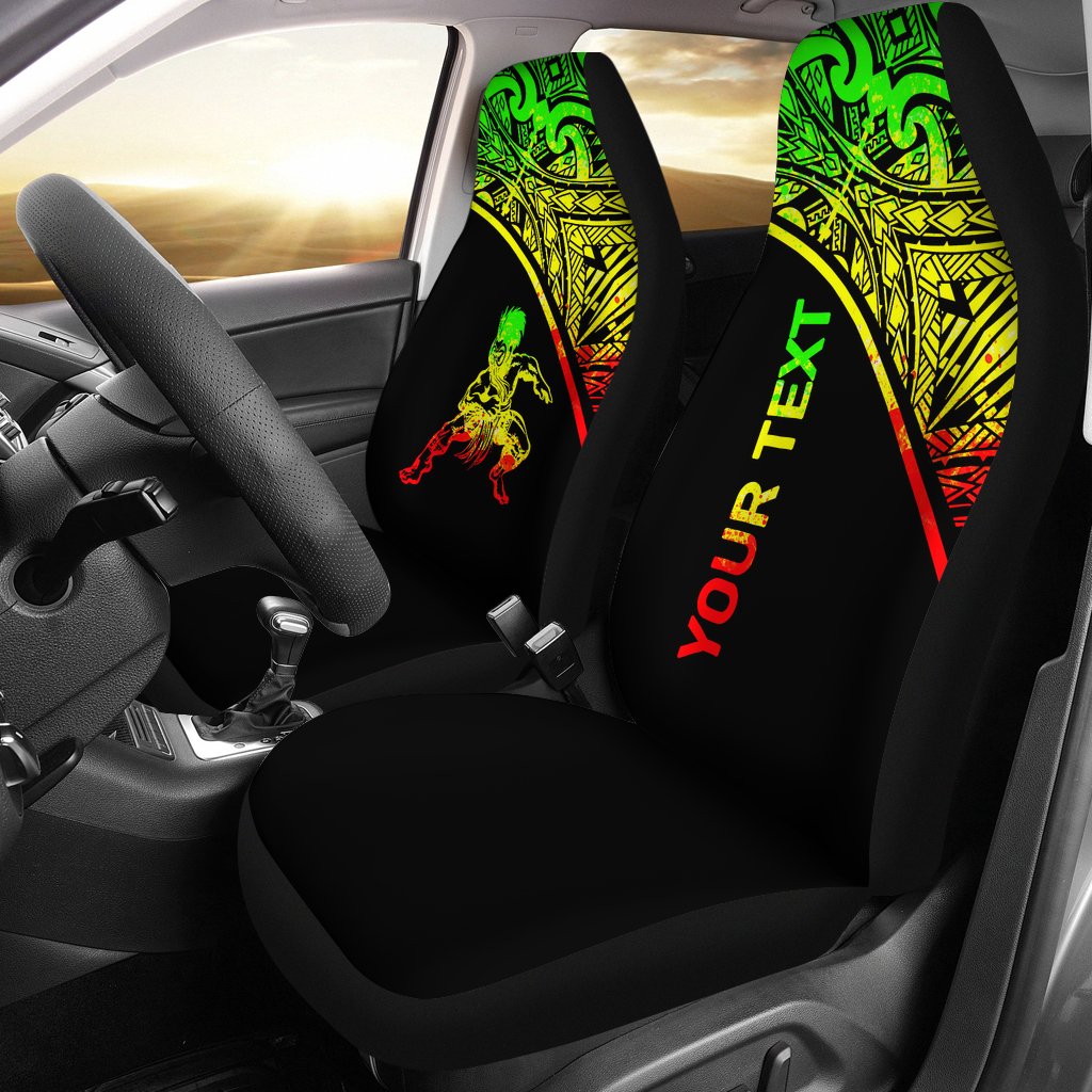 Hawaii Custom Personalised Car Seat Covers - Polynesian Warriors Reggae Curve Universal Fit Reggae - Polynesian Pride