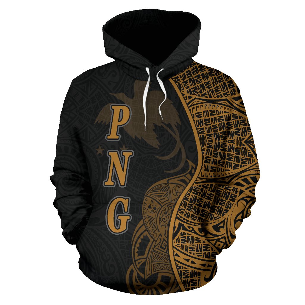 Papua New Guinea Polynesian Hoodie Coconut Tree Gold - Polynesian Pride