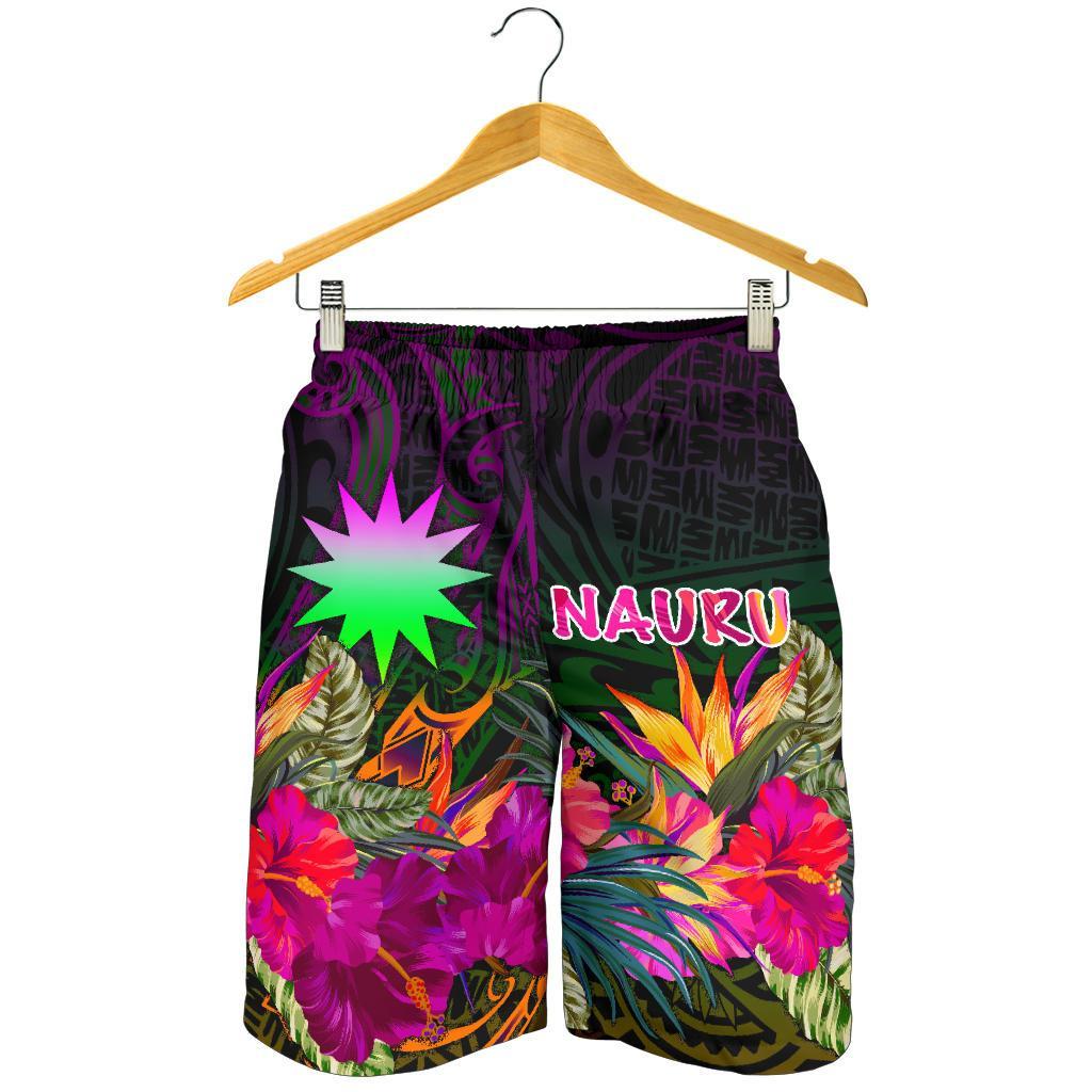 Nauru Men's Shorts - Summer Hibiscus - Polynesian Pride