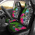 Guam Car Seat Covers - Turtle Plumeria Banana Leaf Crest Universal Fit Black - Polynesian Pride