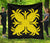 Hawaiian Premium Quilt Royal Pattern - Black And Yellow - A2 Style Yellow - Polynesian Pride