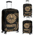 Tahiti Polynesian Luggage Covers - Gold Tribal Wave Black - Polynesian Pride