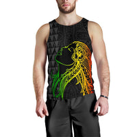 Hula Girl And Turtle Hibiscus Men's Tank Top - Polynesian Pride