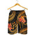 Kosrae Micronesian Men Shorts - Gold Plumeria - Polynesian Pride