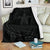Hawaii Turtle Hibicus Premium Blanket - Frida Style - Grey - Polynesian Pride