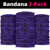 Polynesian Seamless Violet Bandana 3 - Pack - Polynesian Pride