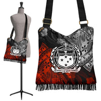 Samoa Polynesian Crossbody Boho Handbag - Vintage Polynesian Style One Style One Size Black - Polynesian Pride