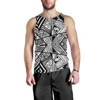 Polynesian Men Tank Top 17 Black-White - Polynesian Pride