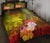 Fiji Custom Personalised Quilt Bed Set - Humpback Whale with Tropical Flowers (Yellow) Yellow - Polynesian Pride