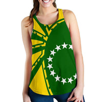 Cook Island Tank Top For Women Premium Style White - Polynesian Pride