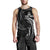 Vanuatu Polynesian Custom Personalised Men's Tank Top - White Tribal Wave - Polynesian Pride