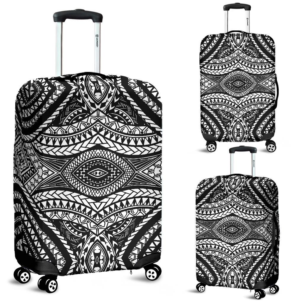 Micronesia Luggage Covers - Micronesian Pattern Black - Polynesian Pride