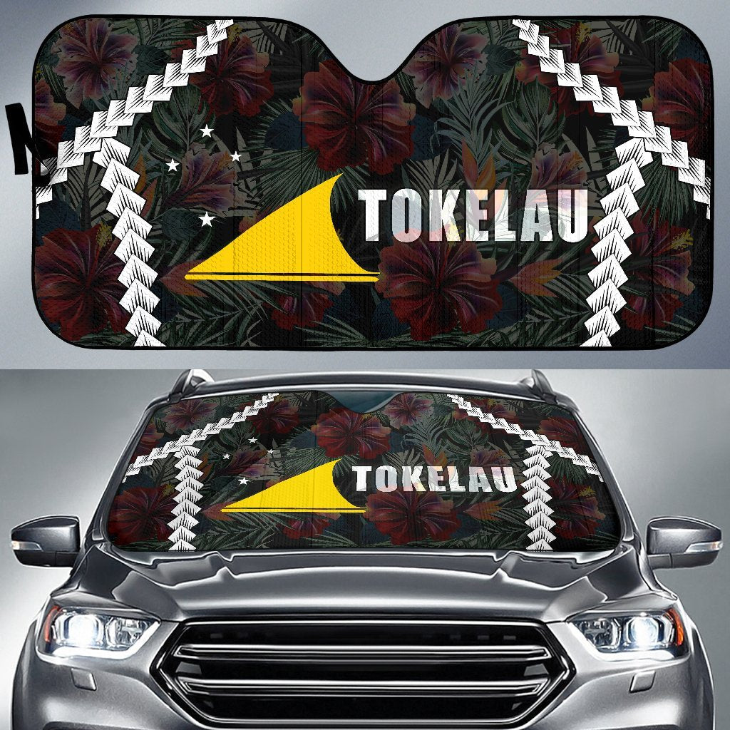 Tokelau Auto Sun Shades - Chain Polynesian Auto Sun Shade Universal Fit BLACK - Polynesian Pride