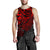 Tahiti Polynesian Men Tank Top - Red Turtle Hibiscus Flowing - Polynesian Pride