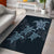 Plumeria Polynesian Deep Sea Hawaii Turtle Area Rug AH Black - Polynesian Pride