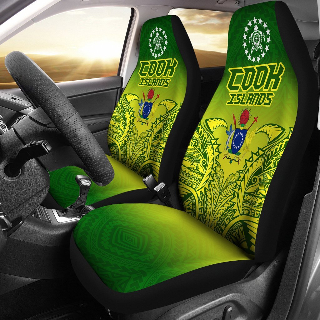 (Kuki Arirani) Cook Islands Premium Car Seat Covers Universal Fit Black - Polynesian Pride