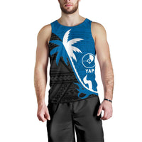 Yap Coconut Tree Men's Tank Top K4 Black - Polynesian Pride