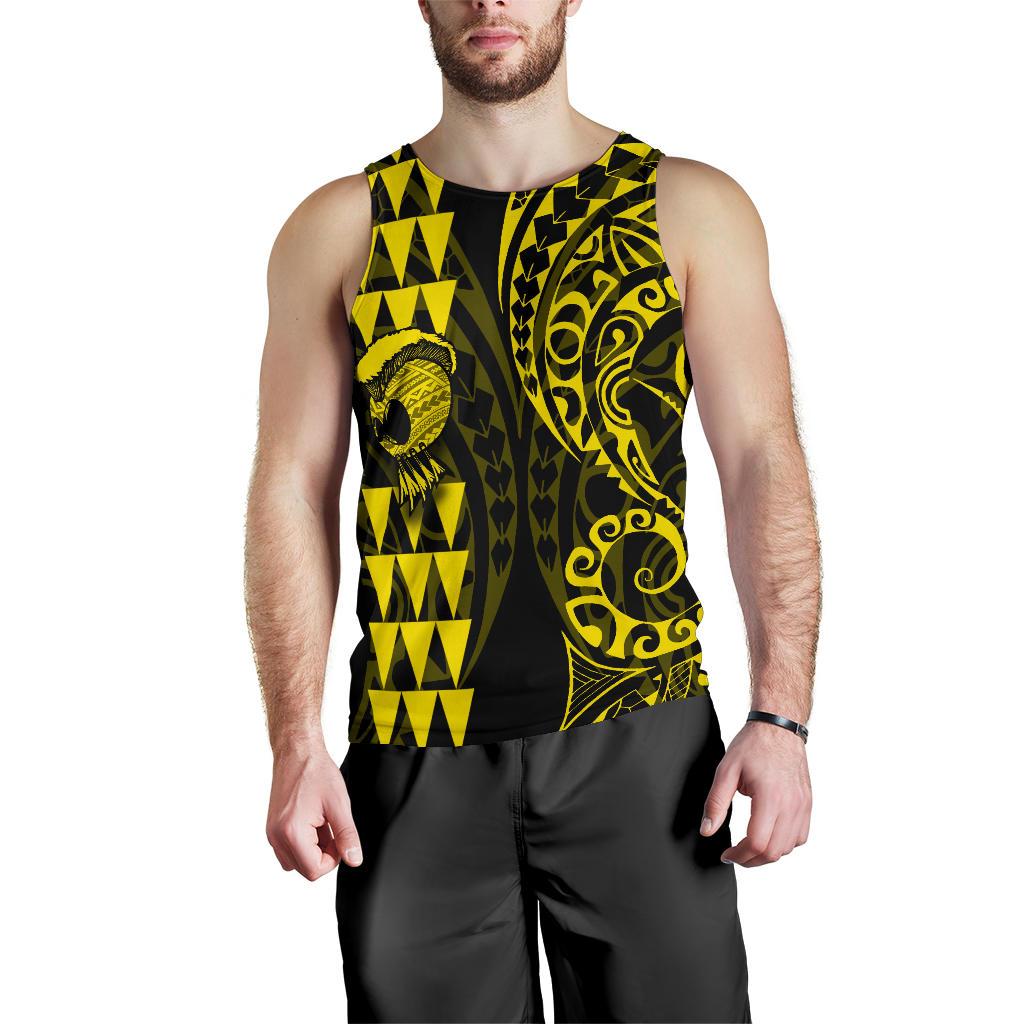 Hawaii Warrior Men's Tank Top Yellow - Polynesian Pride