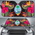 Guam Auto Sun Shades - Hibiscus Pattern Auto Sun Shade Universal Fit Black - Polynesian Pride