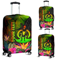 Vanuatu Polynesian Personalised Luggage Covers - Hibiscus and Banana Leaves - Polynesian Pride
