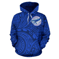 Polynesian Hoodie Blue Whale Polynesian Tattoo - Polynesian Pride