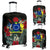 Cook Islands Hibiscus Luggage Cover Black - Polynesian Pride