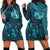Tonga Hoodie Dress - Tonga Coat Of Arms Dreamcatcher Blue - Polynesian Pride