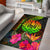 Tahiti Polynesian Personalised Area Rug - Hibiscus and Banana Leaves Reggae - Polynesian Pride