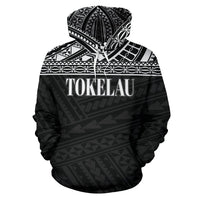 Tokelau Polynesian ll Over Hoodie Black Horizontal - Polynesian Pride