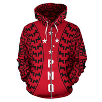 Papua New Guinea All Over Zip up Hoodie Polynesian New Tattoo - Polynesian Pride