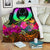 Pohnpei Premium Blanket - Summer Hibiscus White - Polynesian Pride