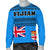 Fijian Sweater - Tapa Pattern Unisex Blue - Polynesian Pride