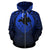 Papua New Guinea All Over Zip up Hoodie Lift up Blue - Polynesian Pride