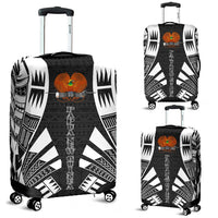 Papua New Guinea Luggage Cover - Polynesian Tattoo Black Black - Polynesian Pride