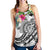 Papua New Guinea Polynesian Women's Racerback Tank - Summer Plumeria (White) - Polynesian Pride