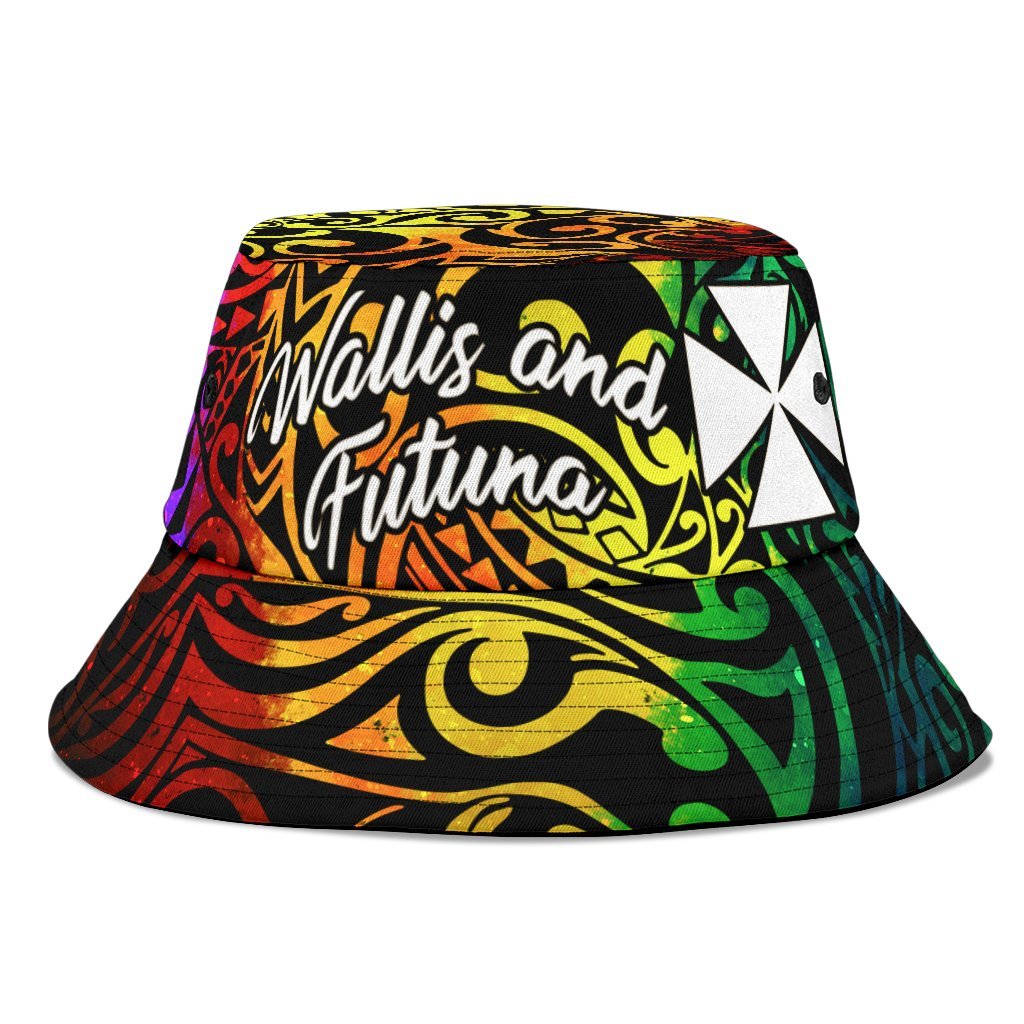 wallis-and-futuna-bucket-hat-rainbow-polynesian-pattern