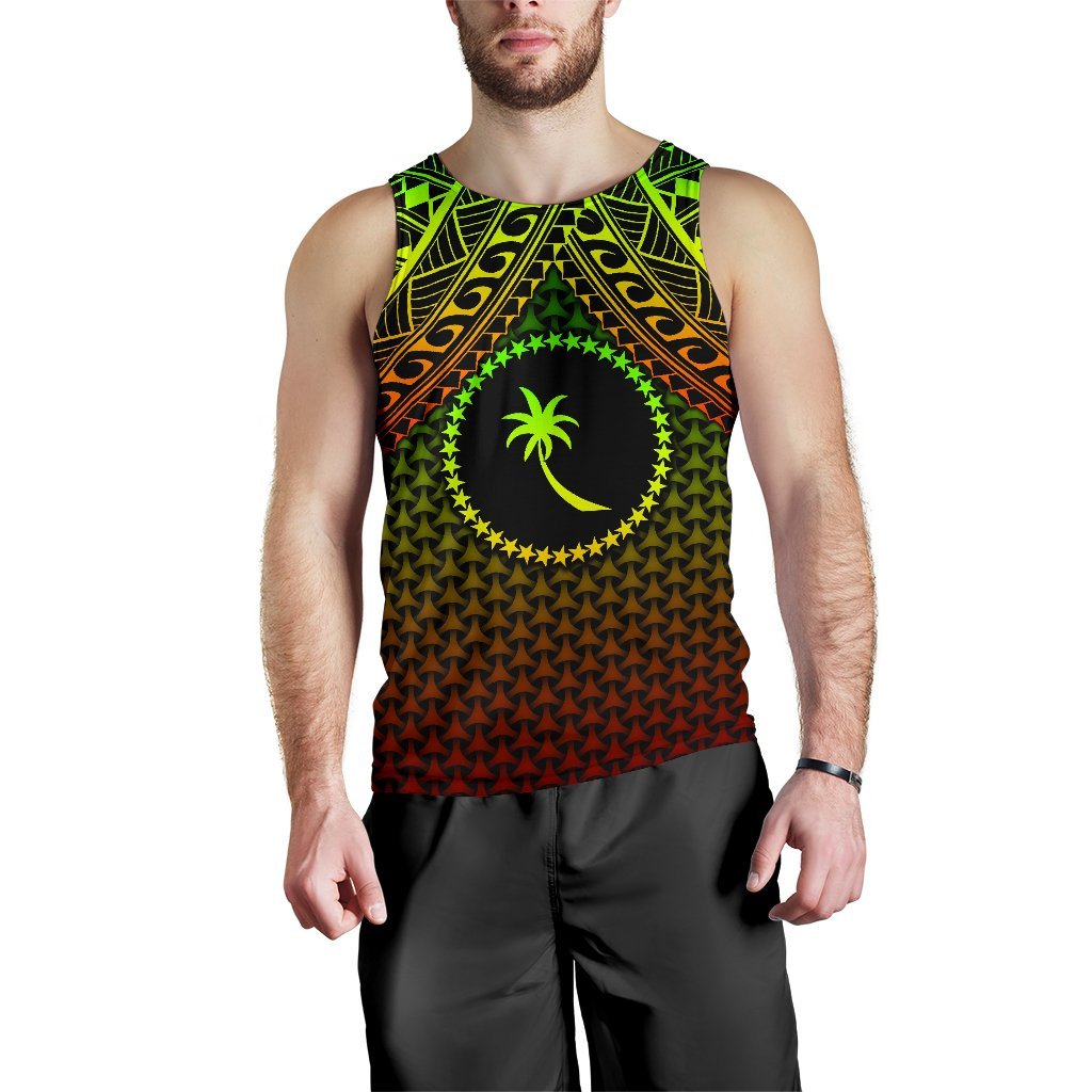 Polynesian Chuuk Personalised Men's Tank Top - Reggae Vintage Polynesian Patterns - Polynesian Pride