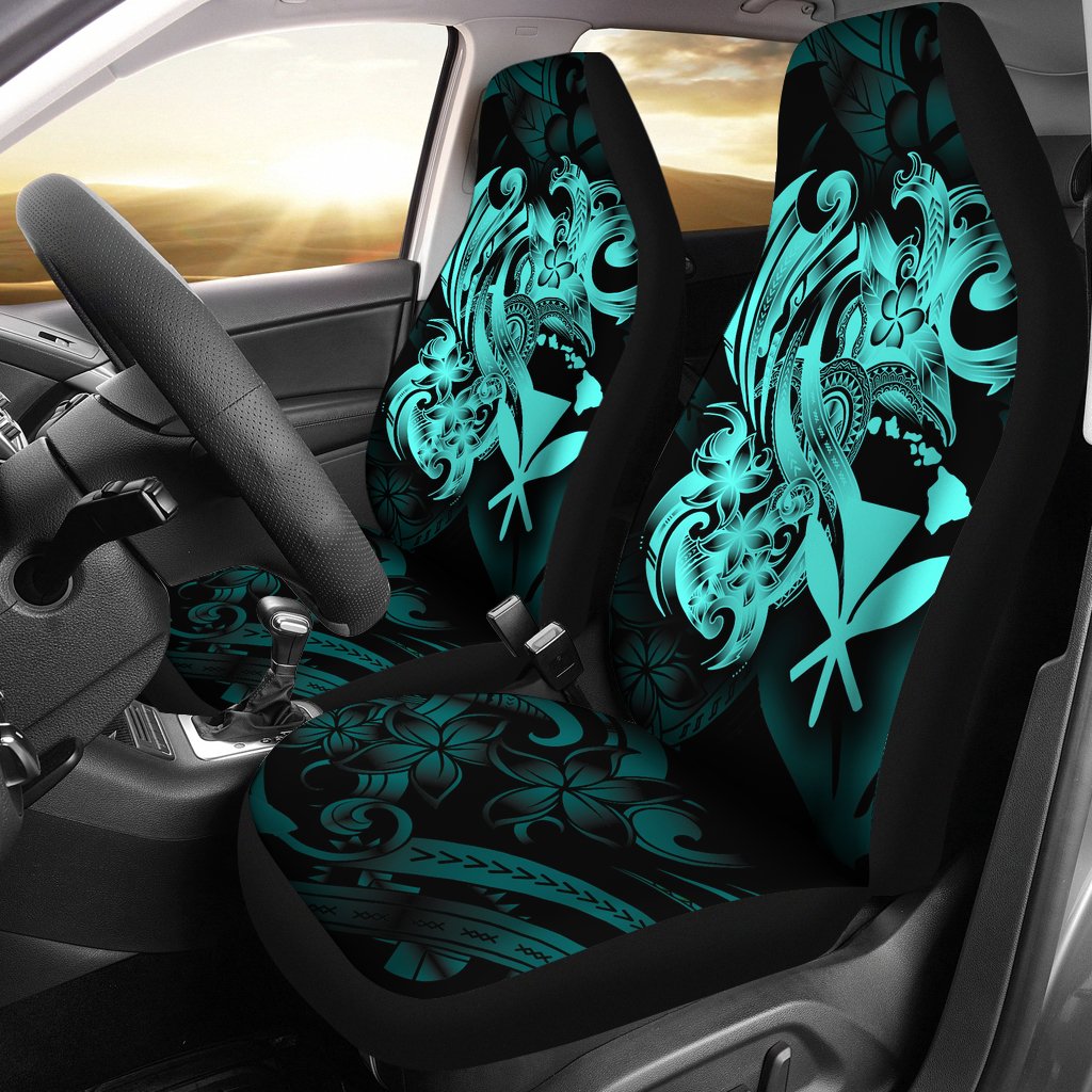 Hawaii Car Seat Covers - Blue Kanaka Maoli Turtle Universal Fit Blue - Polynesian Pride